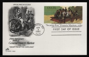 #UX94 13c Swamp Fox Francis Marion, Art Craft FDC **ANY 5=FREE SHIPPING**