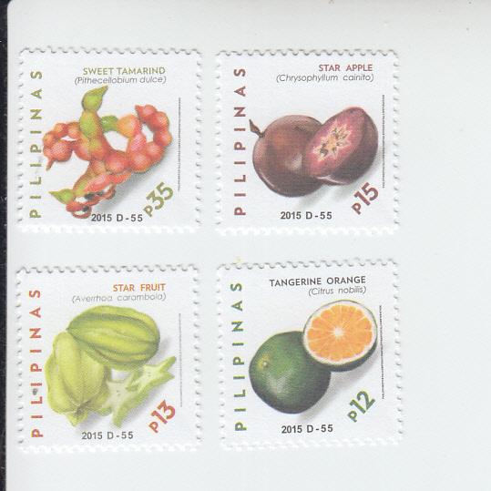 2016 Philippines  Fruits (4) (Scott 3653, 55, 57,59) MNH