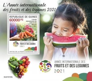 Guinea - 2021 Fruits and Vegetables - Stamp Souvenir Sheet - GU210153b