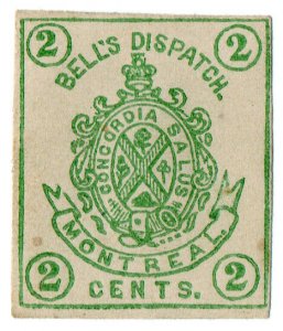 (I.B) Canada Local Post : Bell's Dispatch 2c (Montreal)