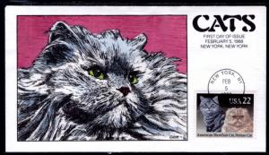 US 2375 American Shorthair Cat Collins U/A FDC