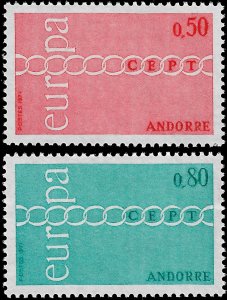 Andorra (Fr) 1972 Sc 205-06 MNH xf  Europa issue