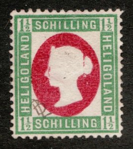 1873 Heligoland - British Sc #12 - 1 ½ Sch - Embossed Queen Victoria MH