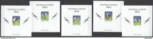 Lx028 Imperf 2016 Sierra Leone Football Euro Ronaldo Cr7 !! Uv Cardboard 5Bl Mnh