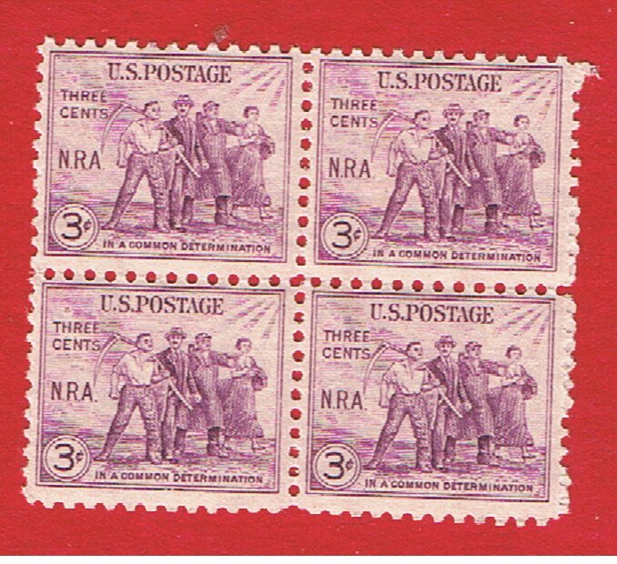#732  MNH OG  block of 4  NRA    Free S/H