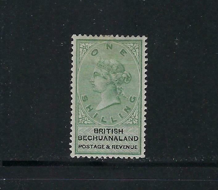 BECHUANALAND PROTECTORATE SCOTT #16  1887 WMK 14- ONE SHILLING - MINT  HINGED