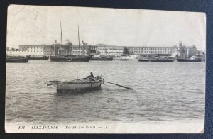 1915 Raselin Egypt RPpC Postcard Cover To Sunningdale England Ras El Tin Palace