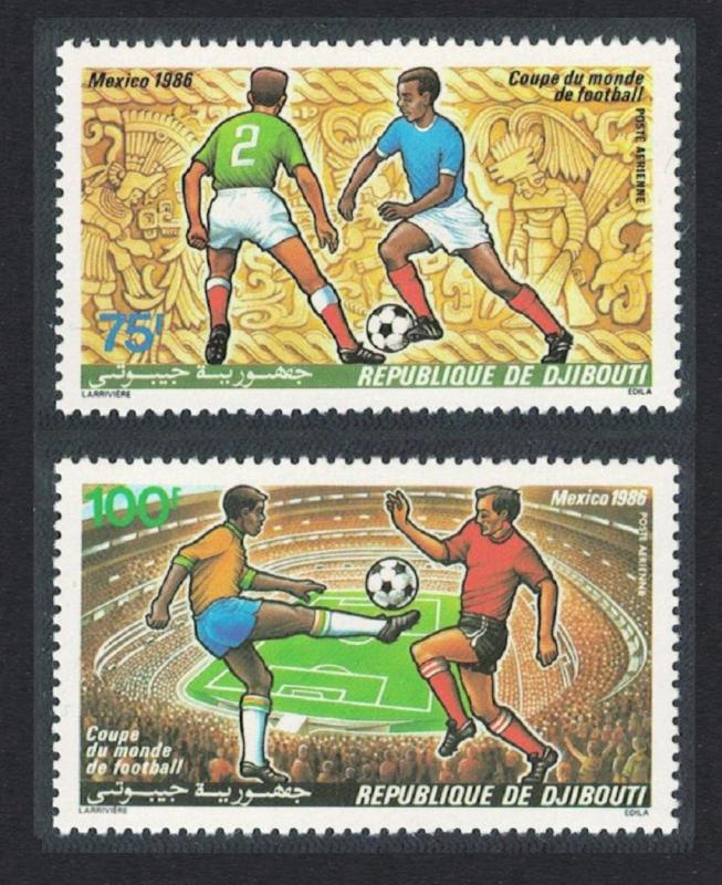 Djibouti World Cup Football Championship Mexico 2v SG#973-974