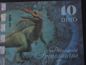 ​SPAIN-2021 DINOSAU-$10 DINO-POLIMER NOTE UNC-COLLECTIBLE-VF PICTORIAL BEAUTIFUL