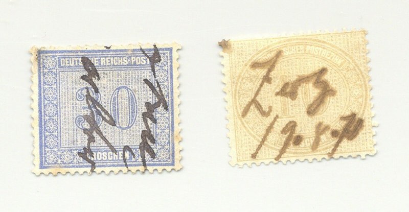 Germany #12-13 2v Pen Cancels