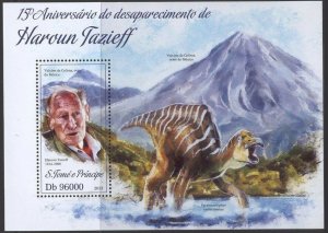 2013 S. Tome & Principe Reptiles Fauna Dinosaurs Tazieff Bl ** Stamps St1763