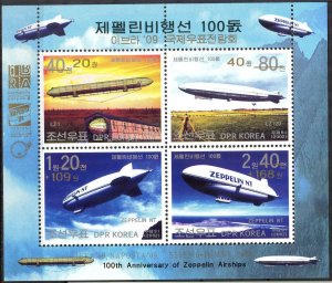 Korea 2009 Aviation Zeppelins Overprint IBRA ESSEN S/S MNH