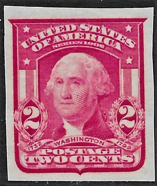US 1906 Sc. #320 VF/XF OG Type I, small 3 x 5 mm hinge remnant