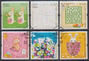 Hong Kong 2007 Bunny Fun and Games Stamps Set of 6 Fine Used