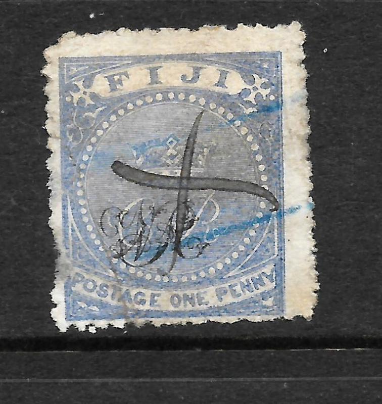 FIJI    1876-77   1d   GREY/BLUE  VR    FU     SG 28