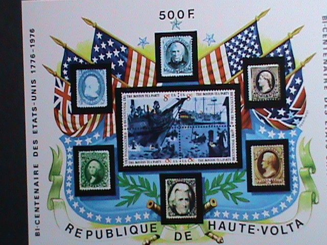 UPPER VOLTA-1976- BICENTENARY OF AMERICAN REVOLUTION IMPERF:MNH S/S- VF