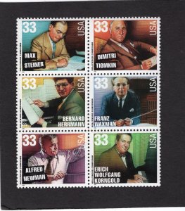 3339-3344 Hollywood Composers, MNH blk/6