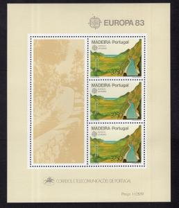 Portugal Madeira   #88a   MNH 1983  Europa  levadas  sheet