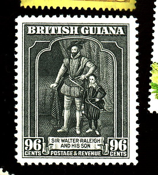 BRITISH GUIANA 221 MINT VF OG LH Cat $43