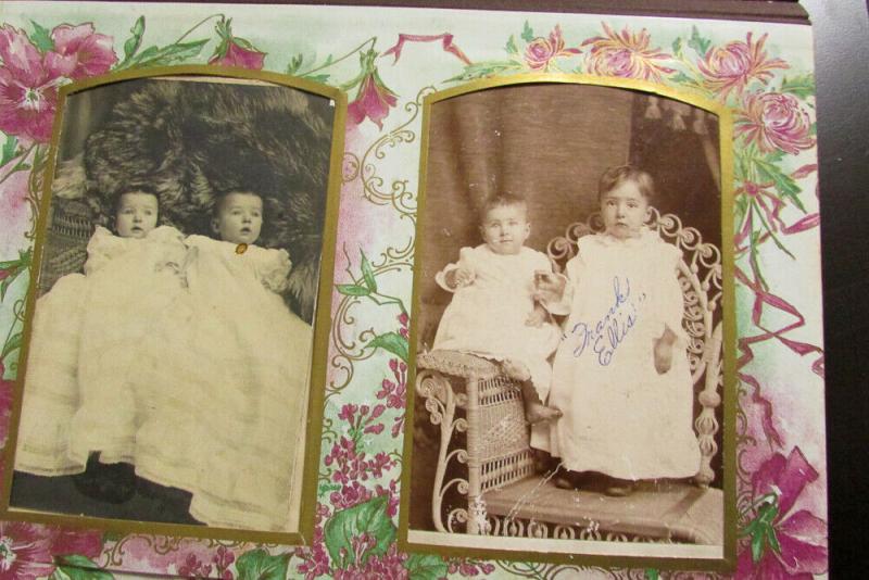 US Black & White Family Photo Album Turn of the Century