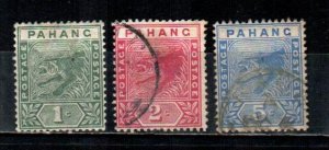 Malaya - Pahang #11-13  Mint & Used  Scott $56.50