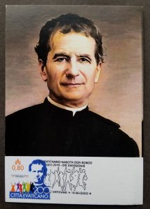 *FREE SHIP Vatican Bicentenary Saint John Giovanni Bosco 2015 (maxicard)