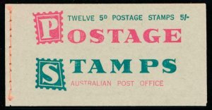 AUSTRALIA SG. SB36 5 SH.BOOKLET, MINT NH, 2 PANES of 6