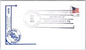 US SPECIAL EVENT COVER CENTENNIAL OF LACKAWANNA COUNTY PENNSYLVANIA 1980 - D