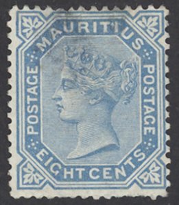 Mauritius Sc# 61 mint no gum thins 1880 8c Queen Victoria 