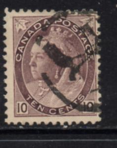 Canada Sc 83 1898 10c brown violet Victoria numeral issue stamp used