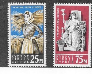 Cyprus #222-223 (MNH)  CV$3.75