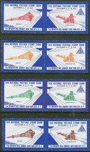 ASDA 14th Annual Stamp Show NYC Space Labels VF MNH. Net. 9.95 