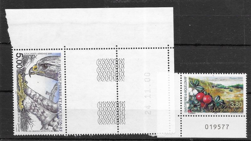 Saint-Pierre and Miquelon #693 & C74A MNH Stamp - CAT VALUE $3.75