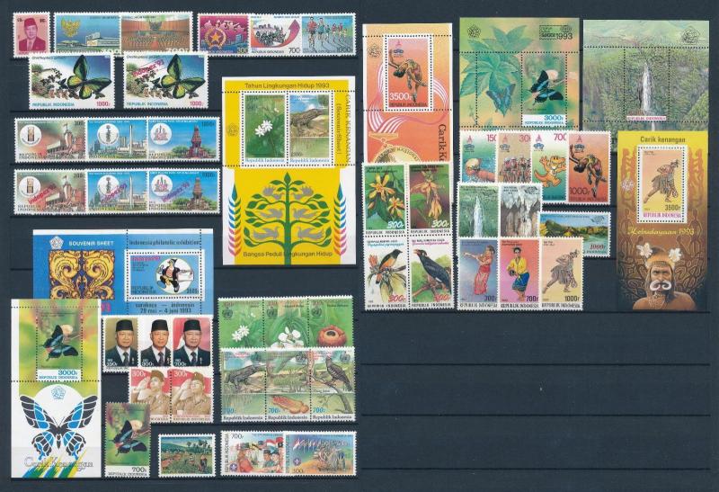 Indonesia Indonesien 1993 Complete Annee Year Set komplette Jahrgänge  MNH