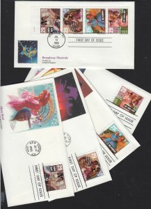 1993 American Music 4 designs Sc 2767-2770 2770a booklet pane FLEETWOOD cachets