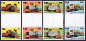 ZAYIX Fiji 361-364 MNH Gutter Pairs Sugar Mill Trains Locomotives 051023SM17M