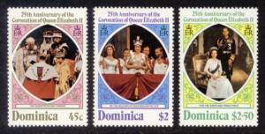 Dominica Sc# 570-2 MNH 25th Anniversary of Coronation