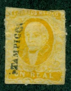 Mexico #2  Mint AVG No Gum CV $30.00  Tampico Handstamp