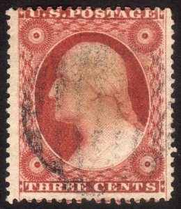 1857, US 3c, Beautiful Jumbo, Used, Sc 26