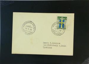 Sweden 1956 Paquebot Card to Tyskland - Z2126