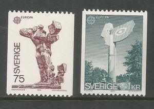 SWEDEN  1049-1050  MNH,  COMMON DESIGN,  EUROPA '74