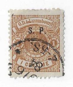 Luxembourg Sc #040   1 centime  used  thinned VG-F