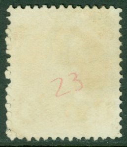 EDW1949SELL : CANADA 1869 Scott #23 Used with Numeral cancel Nice color Cat $300