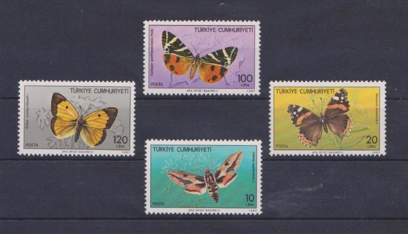 Turkey 2371-2374, MNH, Insects Butterflies 1987. x28028