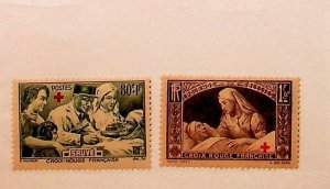 FRANCE Sc B101-2 NH ISSUE OF 1940 - WWII - RED CROSS