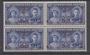 Newfoundland, Scott 250 (SG 273), MNH block