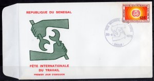 Senegal 1975 Sc#409 Iinternational Labor Festival ILO EMBLEM (UN) Single FDC