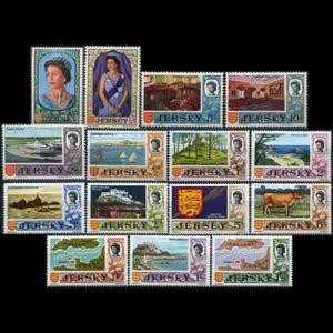 JERSEY 1969 - Scott# 7-21 Views Set of 15 LH one folded