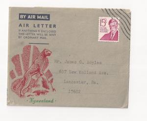 15c Prominent Americans #1288 on Nyassaland airletter Odd!