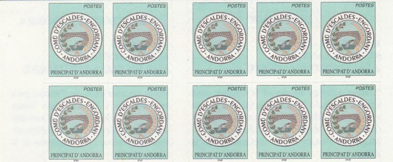 Andorra (Fr) #565a  MNH Complete Booklet CV $14.00  (A11063L)